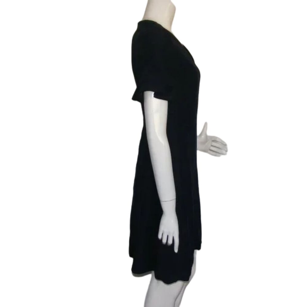 BANANA REPUBLIC Dress, 4, Navy Blue, Above knee, Fluttery Short sleeve, V-neck - Picture 6 of 13